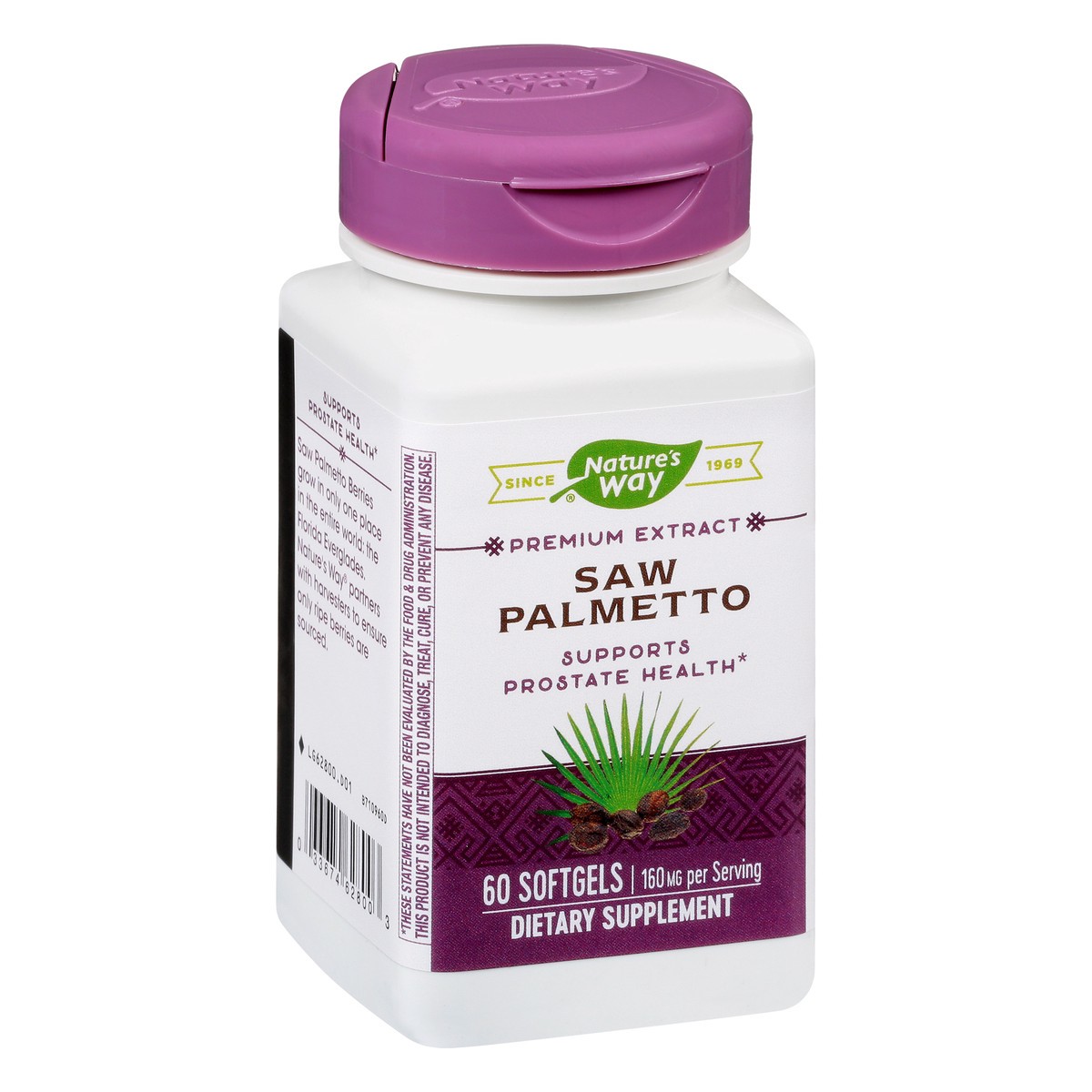 slide 3 of 9, Nature's Way Softgels 160 mg Saw Palmetto 60 ea, 60 ct