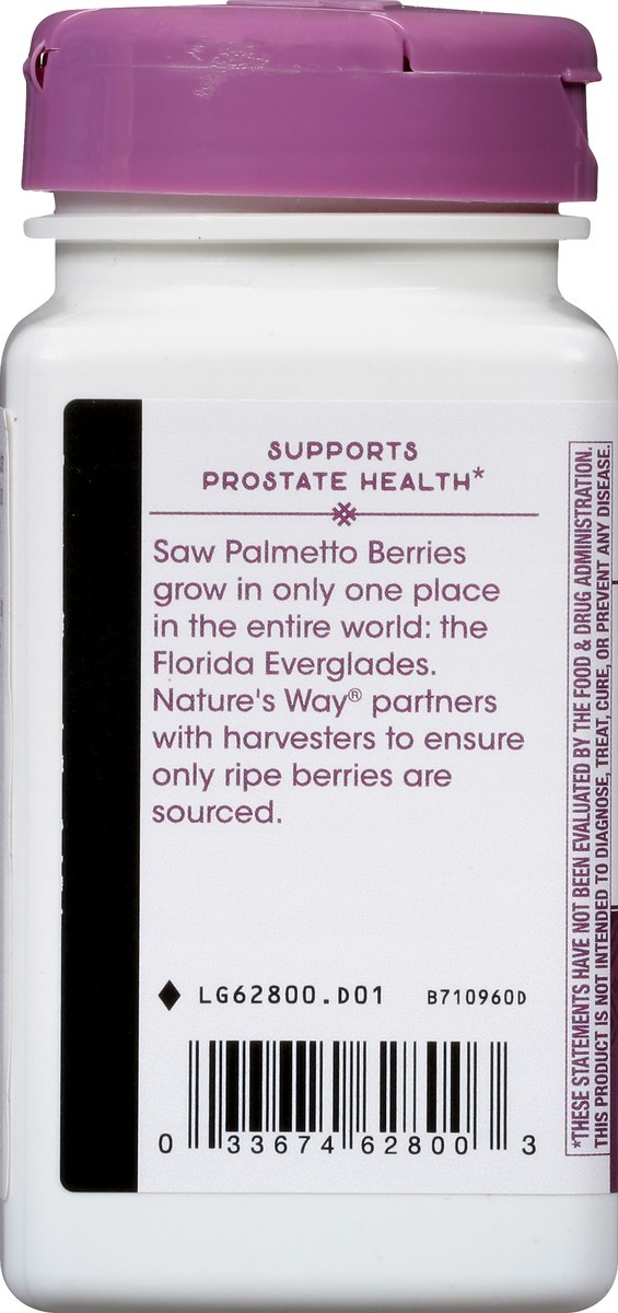 slide 2 of 9, Nature's Way Softgels 160 mg Saw Palmetto 60 ea, 60 ct