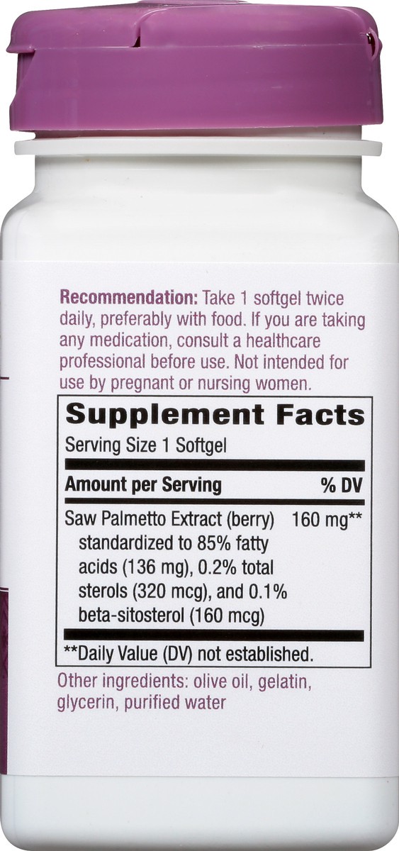 slide 4 of 9, Nature's Way Softgels 160 mg Saw Palmetto 60 ea, 60 ct