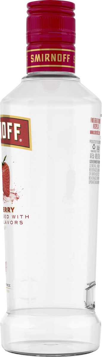 slide 3 of 3, Smirnoff Strawberry Vodka, 375 ml