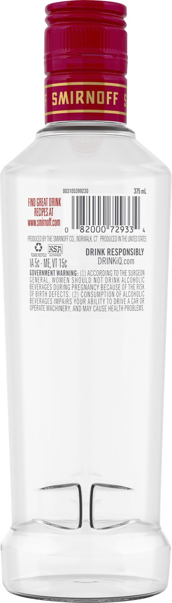 slide 2 of 3, Smirnoff Strawberry Vodka, 375 ml