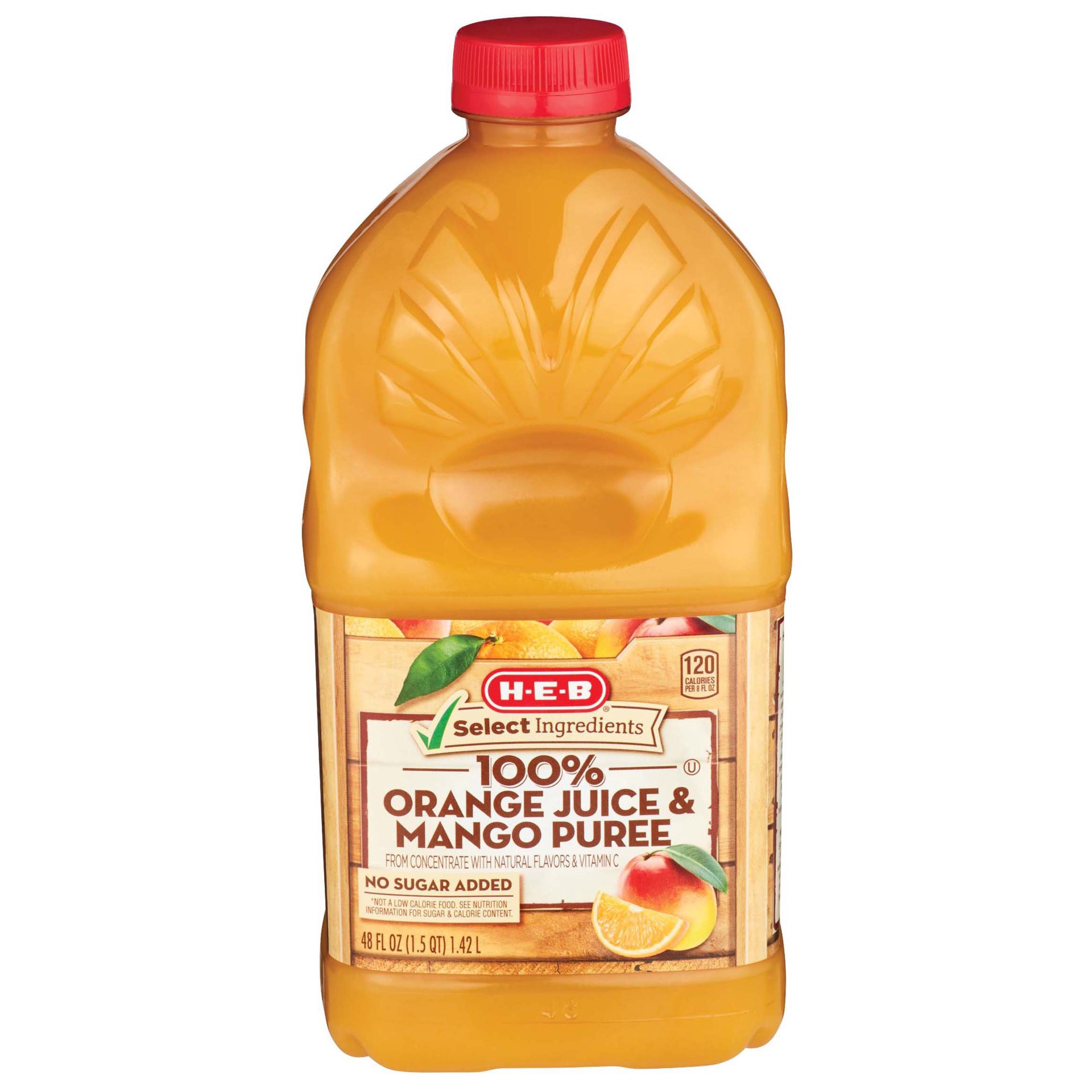 slide 1 of 1, H-E-B Its Juice Orange Mango Juice - 48 fl oz, 48 fl oz