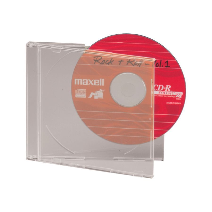 slide 3 of 4, Maxell Slim Jewel Cases, Clear, Pack Of 30, 30 ct