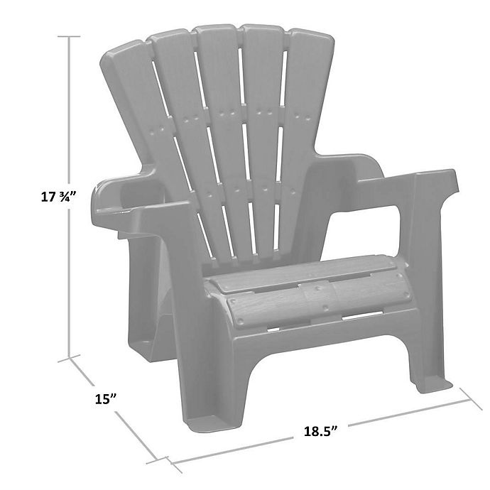 slide 2 of 3, American Plastic Toys Adirondack Chair - Blue, 1 ct