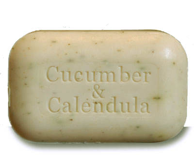 slide 1 of 1, The Soap Works Cucumber & Calendula Soap Bar, 3.88 oz