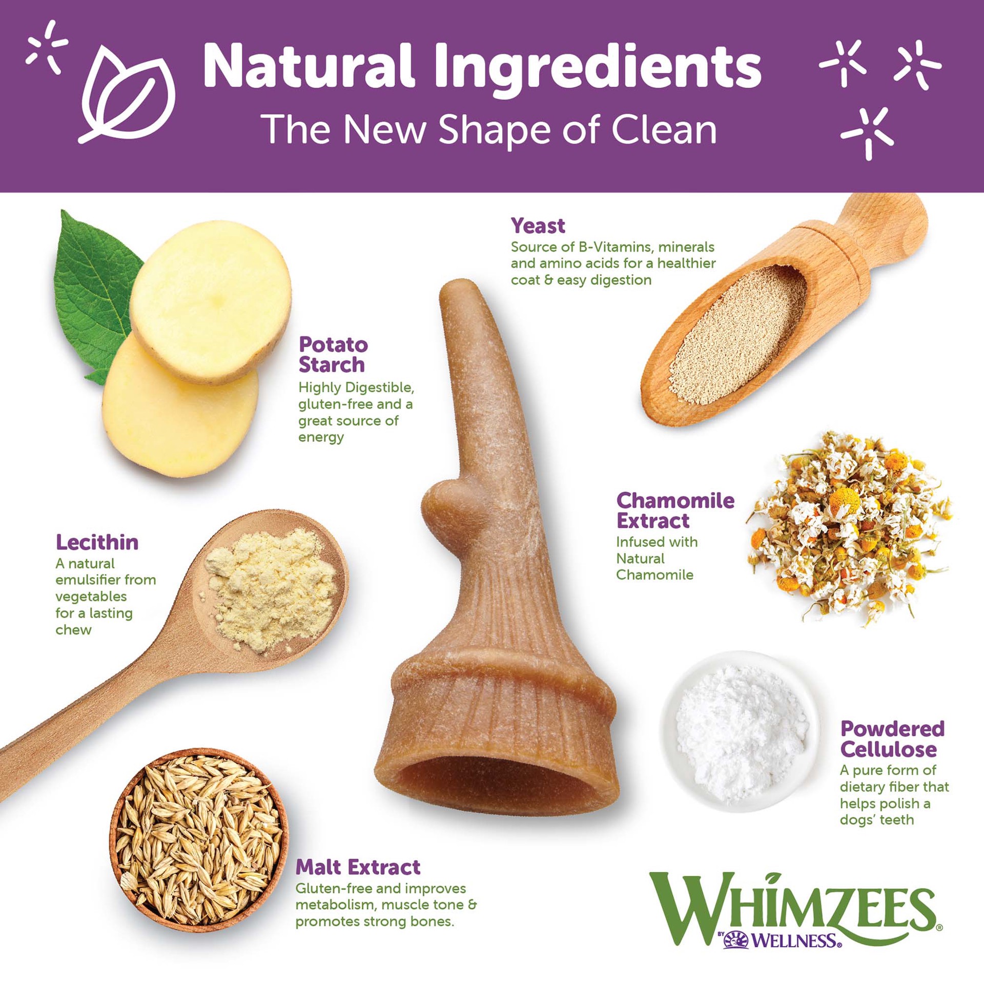 slide 2 of 4, Whimzees By Wellness Occupy Medium Dog Chews - Vegetable, 1 ct