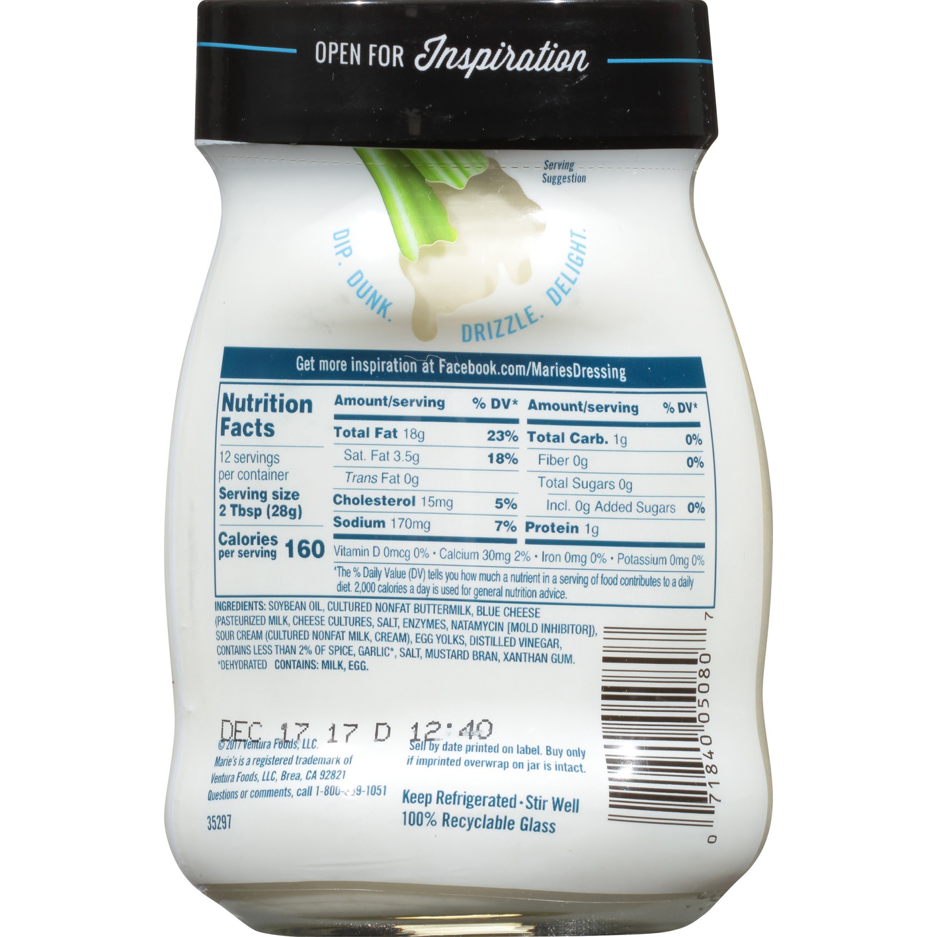 slide 6 of 8, Marie's Marie's Chunky Blue Cheese Dressing, 12 ct