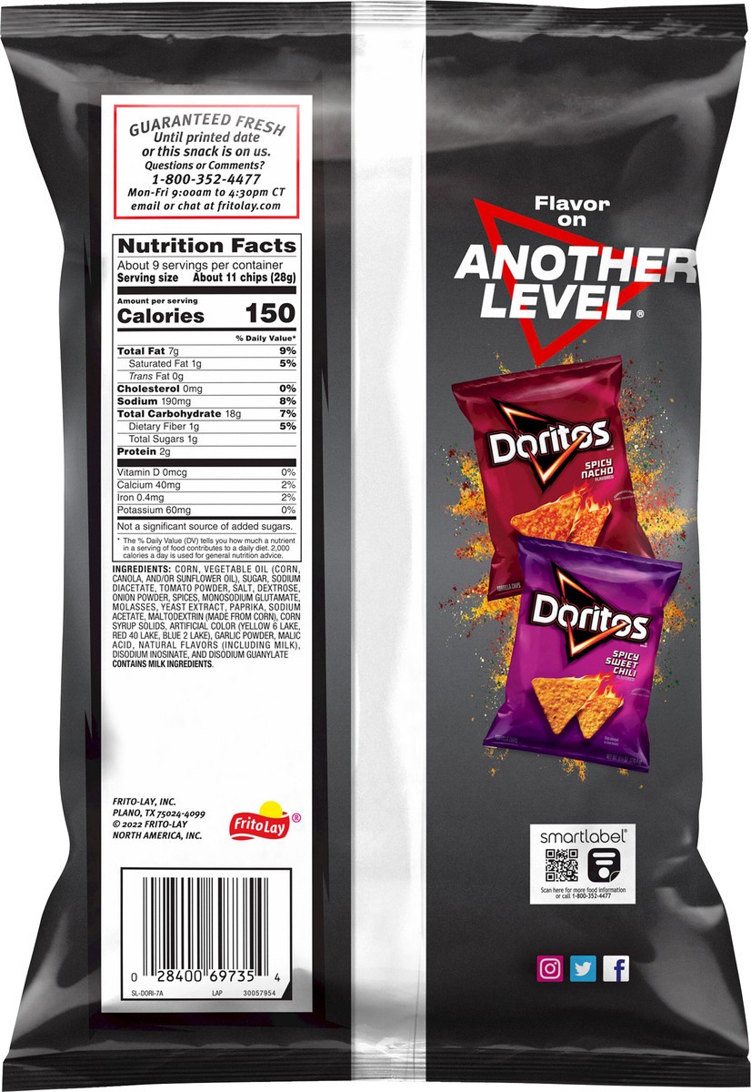 slide 3 of 6, Doritos Tortilla Chips, 9.25 oz