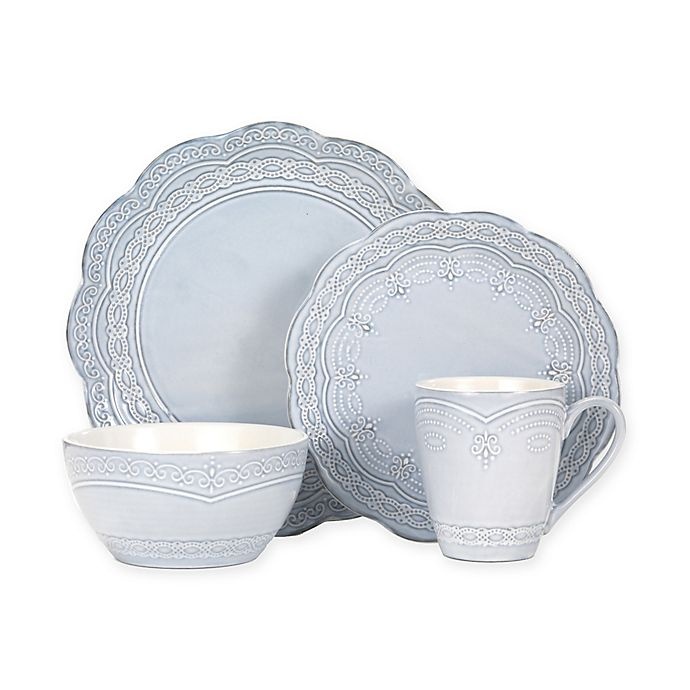 slide 1 of 2, Pfaltzgraff Serephina Dinnerware Set - Blue, 16 ct