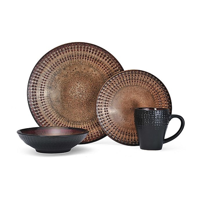 slide 1 of 1, Pfaltzgraff Cambria Dinnerware Set - Brown, 16 ct