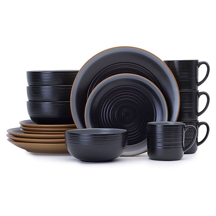 slide 1 of 1, Pfaltzgraff Kingsley Black Dinnerware Set, 16 ct