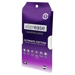 AllerEase Standard/Queen Ultimate Comfort Breathable Pillow Protector - White