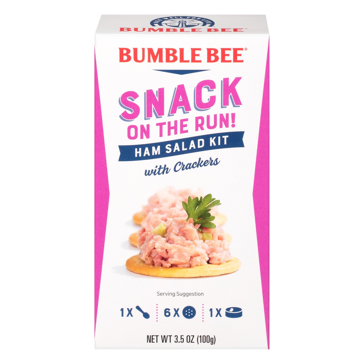 slide 11 of 11, Bumble Bee Snack on the Run! Ham Salad with Crackers, 3.5 oz