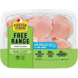 Foster Farms, Chicken, Boneless And Skinless Thigh Fillets, Simply Raised, Free Range