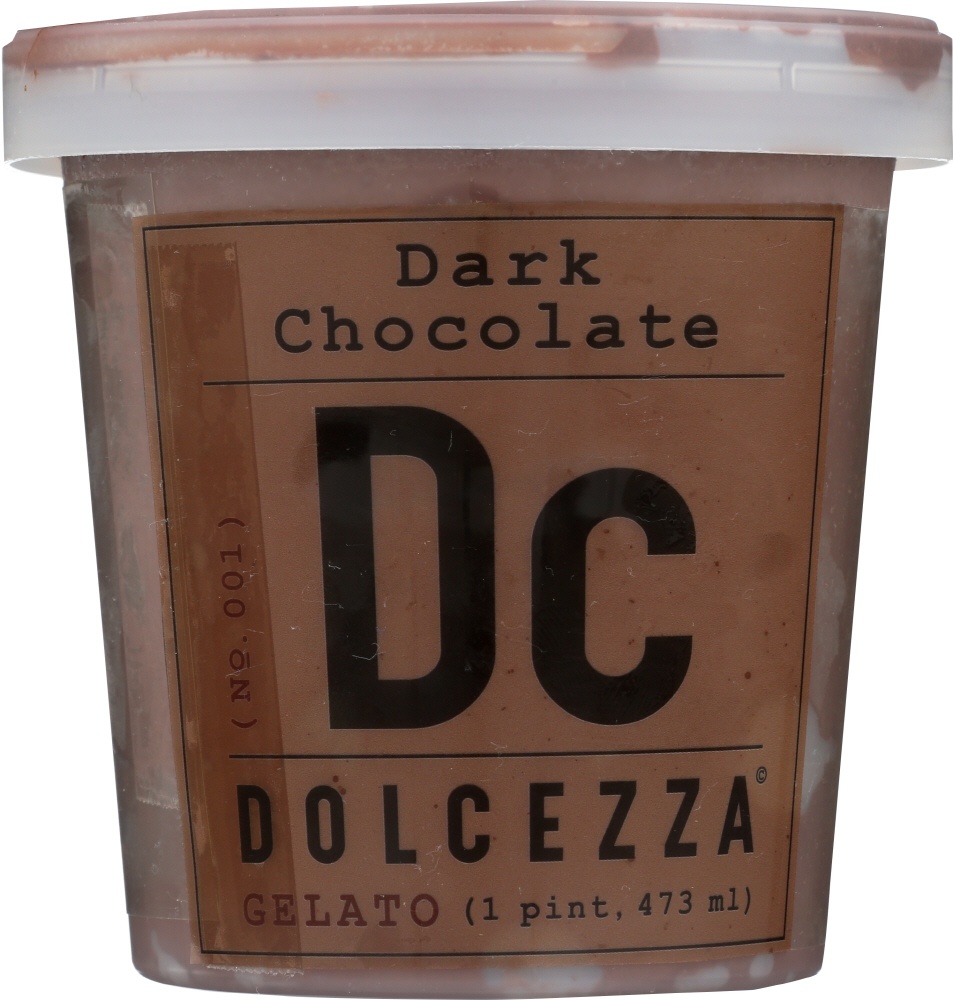 slide 1 of 1, Dolcezza Dark Chocolate Gelato, 1 pint