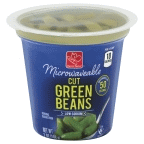 slide 1 of 1, Harris Teeter Microwaveable Cut Green Beans, 7 oz