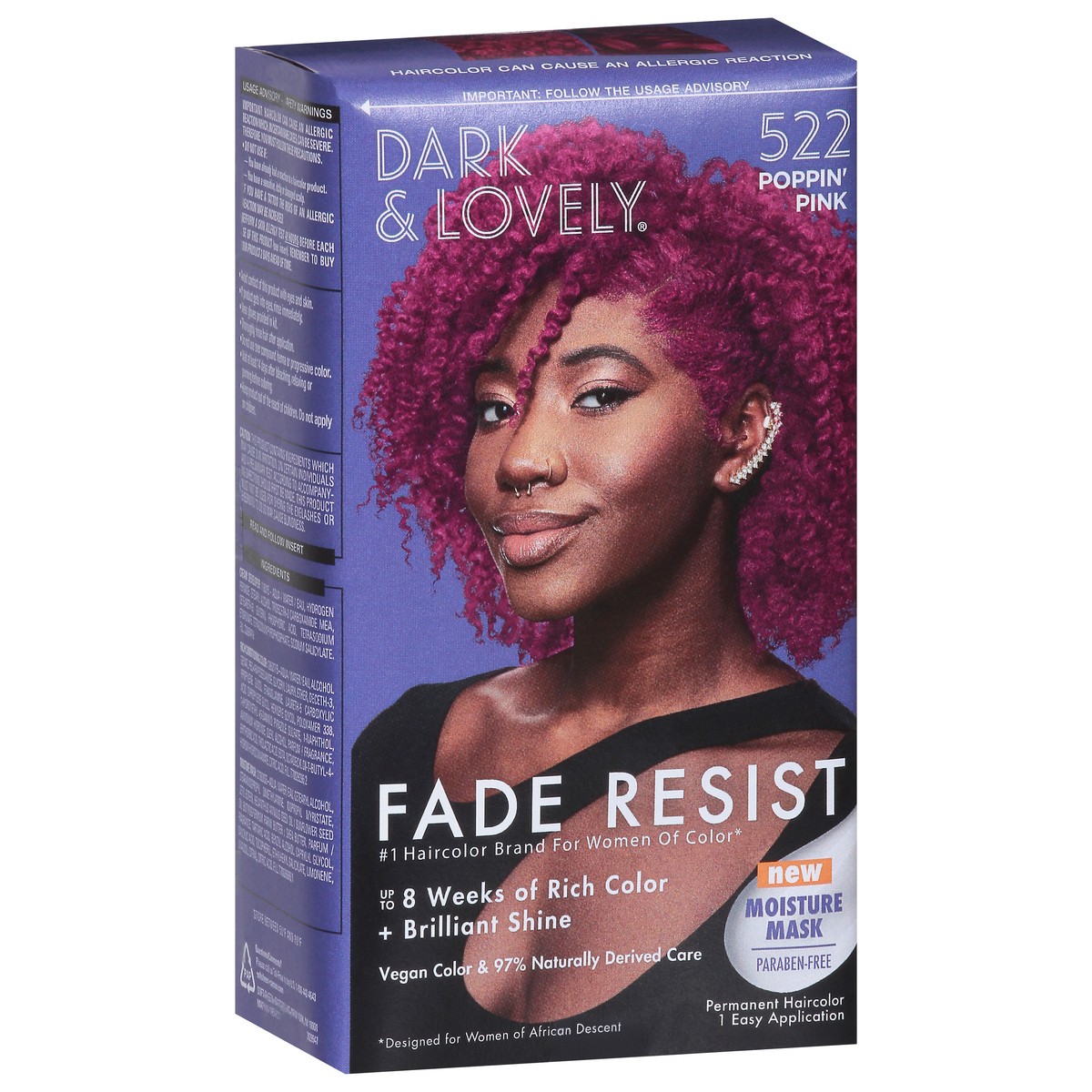 slide 9 of 13, Dark & Lovely Fade Resist 522 Poppin' Pink Permanent Haircolor 1 ea, 1 ct