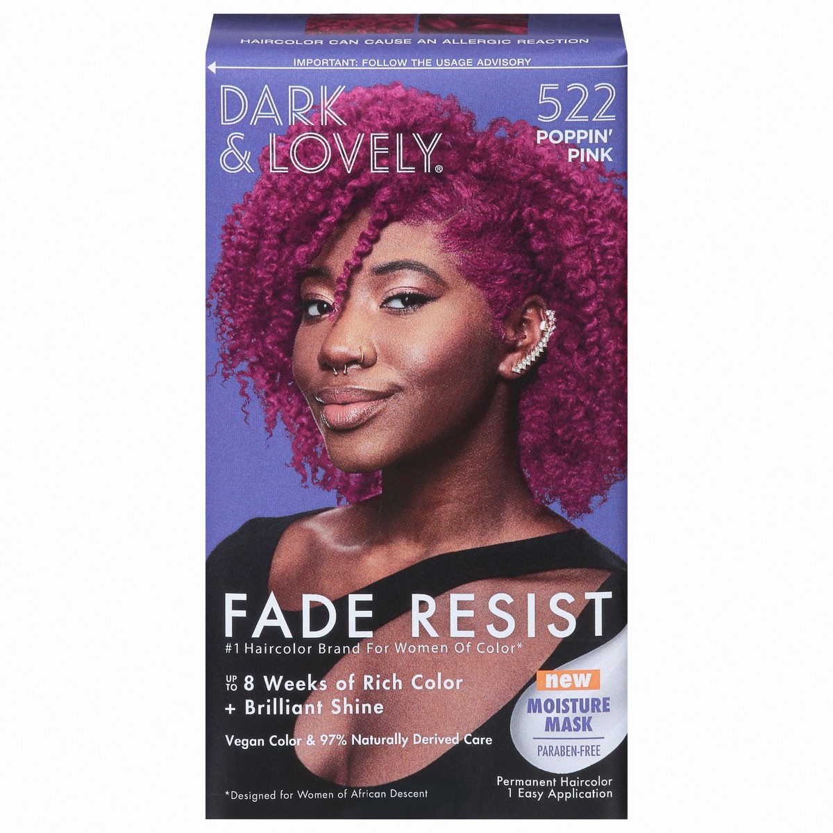 slide 3 of 13, Dark & Lovely Fade Resist 522 Poppin' Pink Permanent Haircolor 1 ea, 1 ct