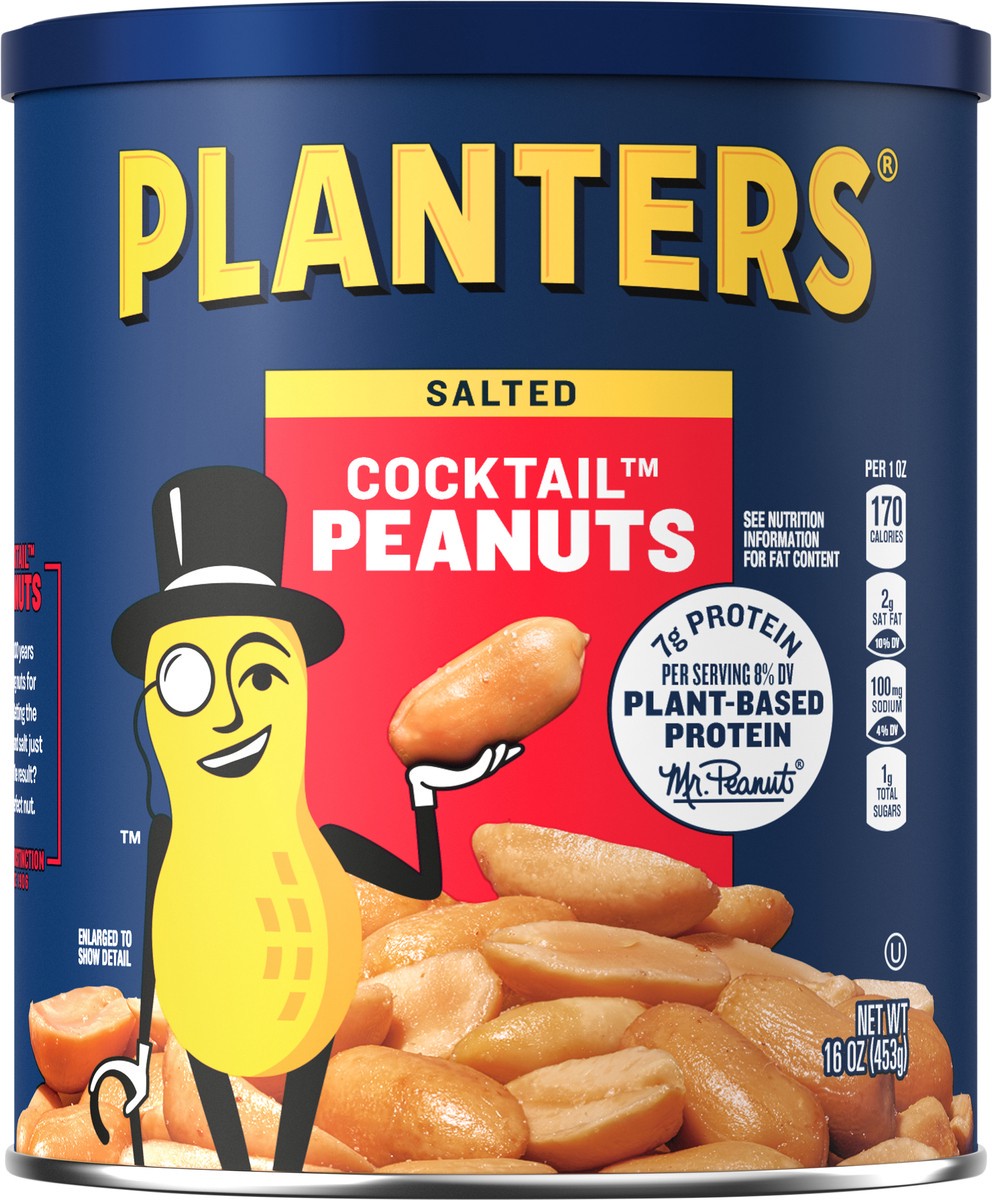 slide 3 of 9, Planters Salted Cocktail Peanuts, 16 oz