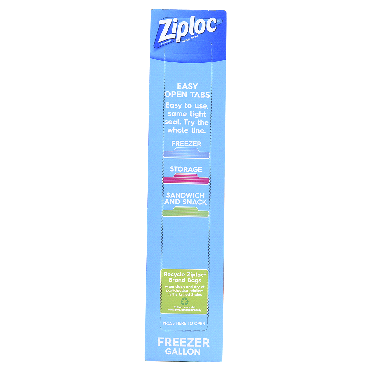 Ziploc Brand Freezer Bags with New Stay Open Design, Gallon, 14