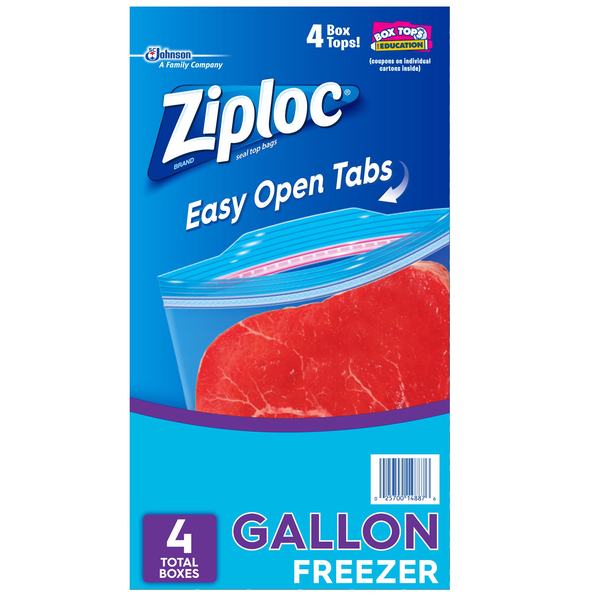 slide 2 of 2, Ziploc Double Zipper Gallon Freezer Bags, 152 ct; 1 gal