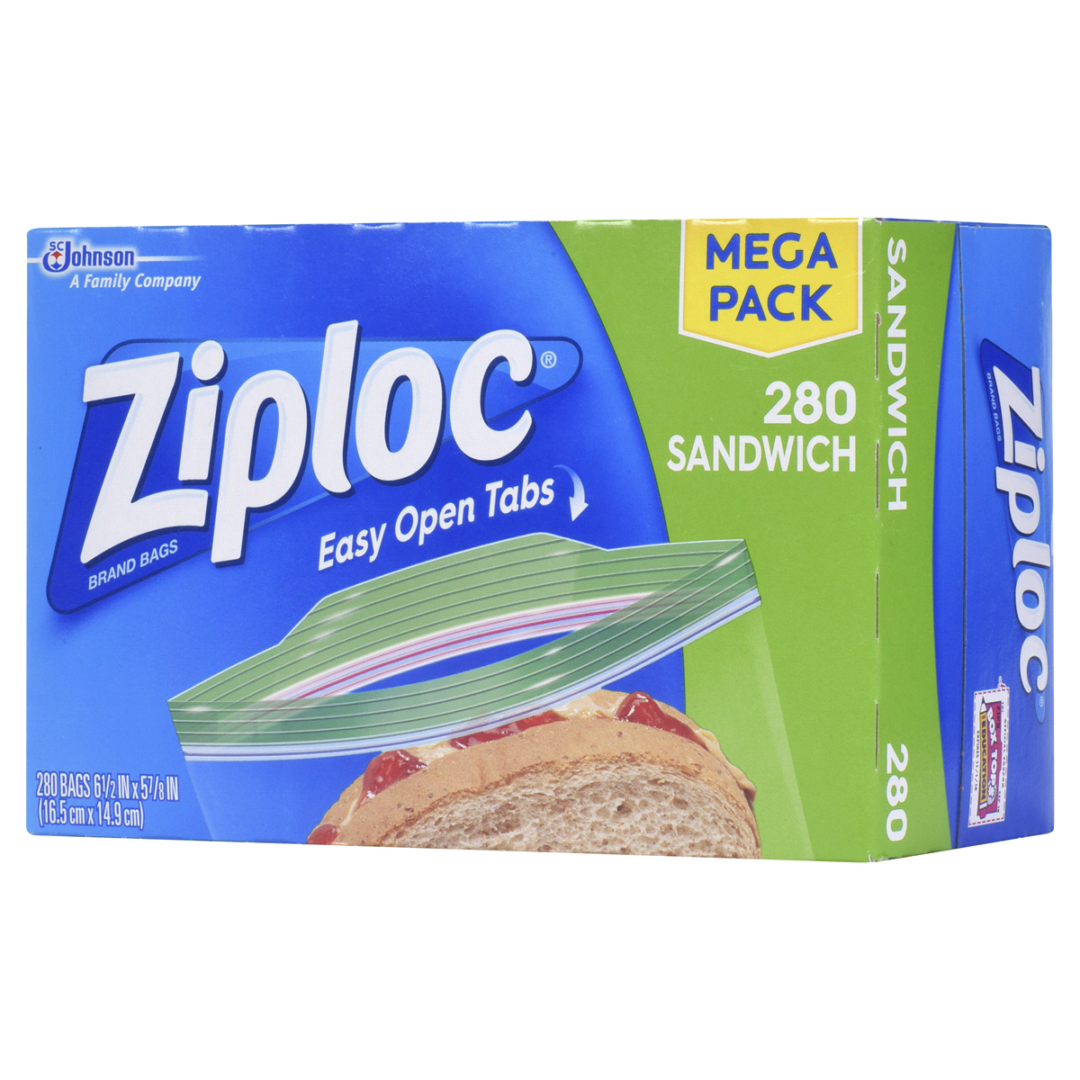 slide 2 of 6, Ziploc Sandwich Bags Mega Pack, 280 ct