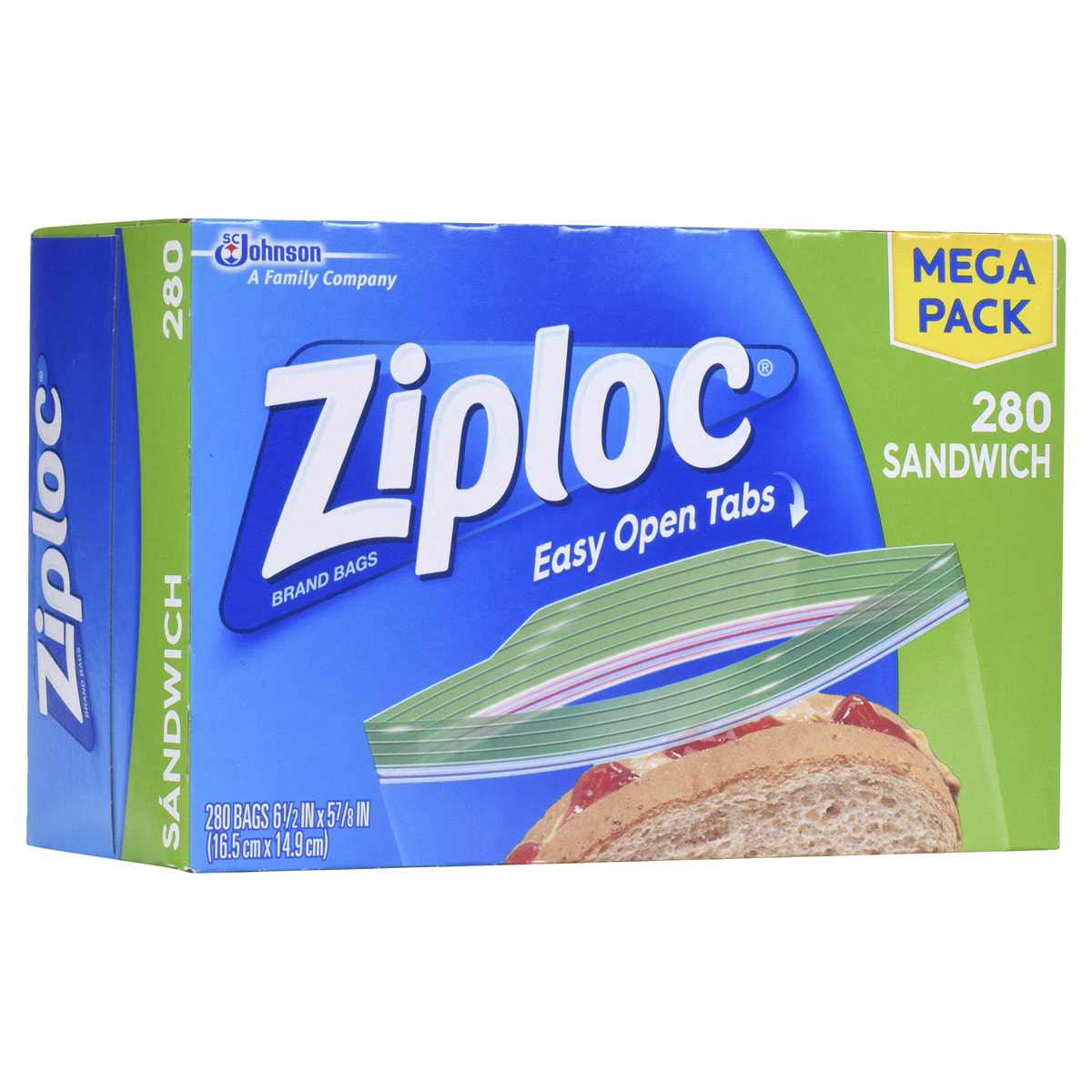 slide 5 of 6, Ziploc Sandwich Bags Mega Pack, 280 ct