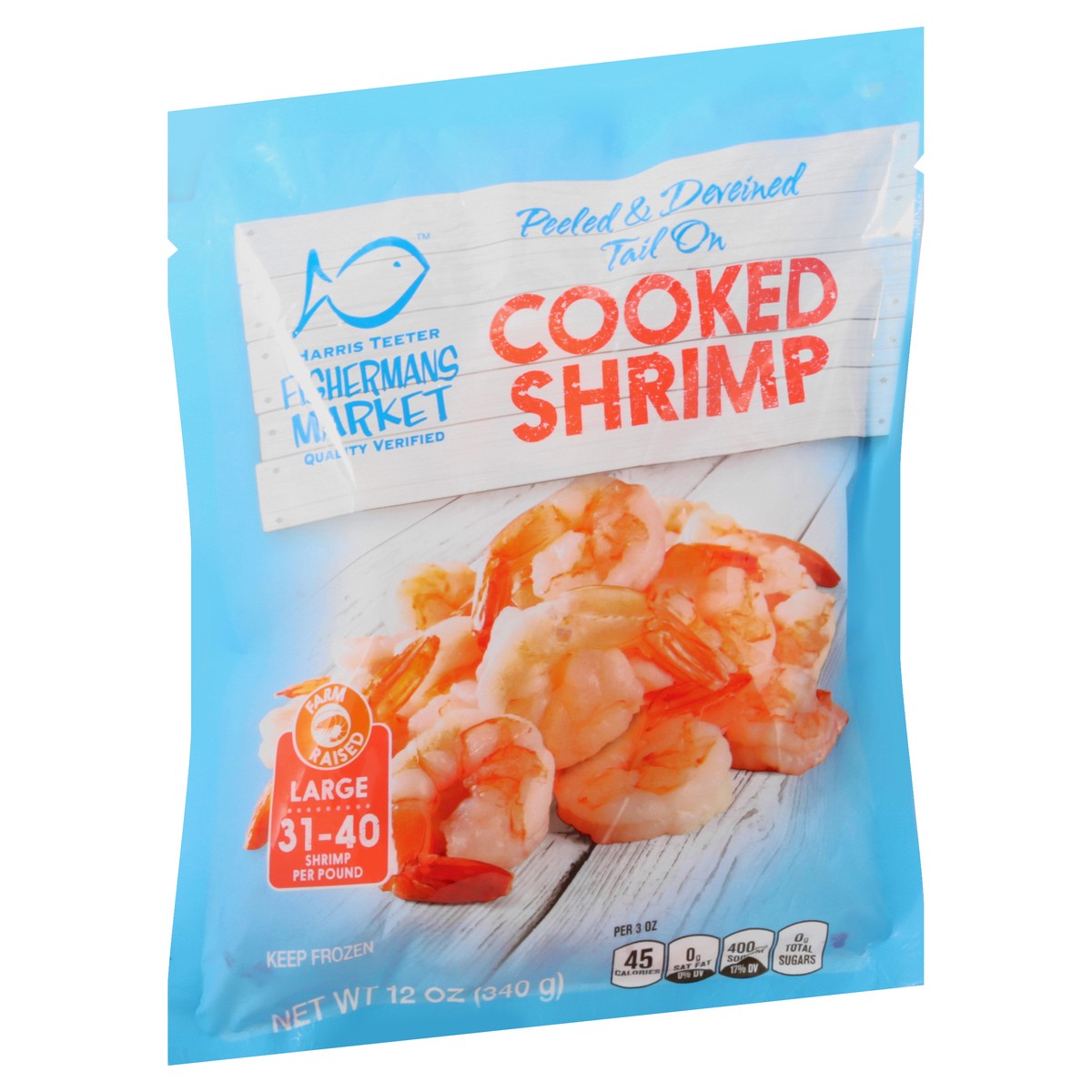 slide 9 of 9, Fisherman's Market Large Peeled & Deveined Tail Off Cooked Shrimp 12 oz, 12 oz