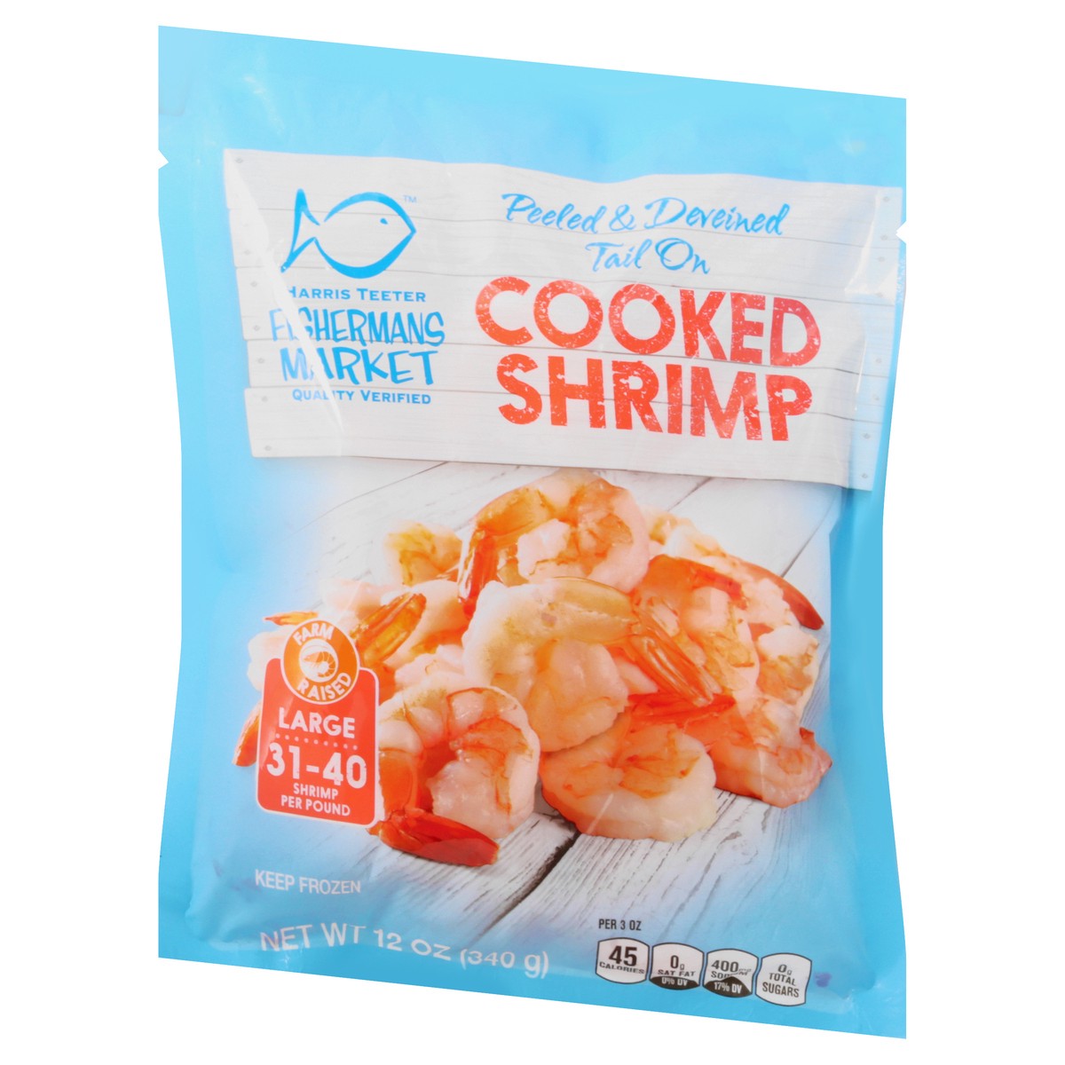 slide 4 of 9, Fisherman's Market Large Peeled & Deveined Tail Off Cooked Shrimp 12 oz, 12 oz