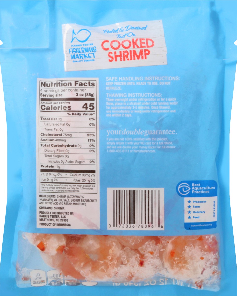 slide 6 of 9, Fisherman's Market Large Peeled & Deveined Tail Off Cooked Shrimp 12 oz, 12 oz