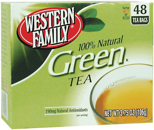 slide 1 of 1, Western Family 100% Natural Green Tea Bags - 48 ct, 48 ct