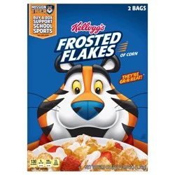 Kellogg''s Frosted Flakes Breakfast Cereal, Kids Cereal, Family Breakfast, Original, 61.9oz Box (2 Bags)