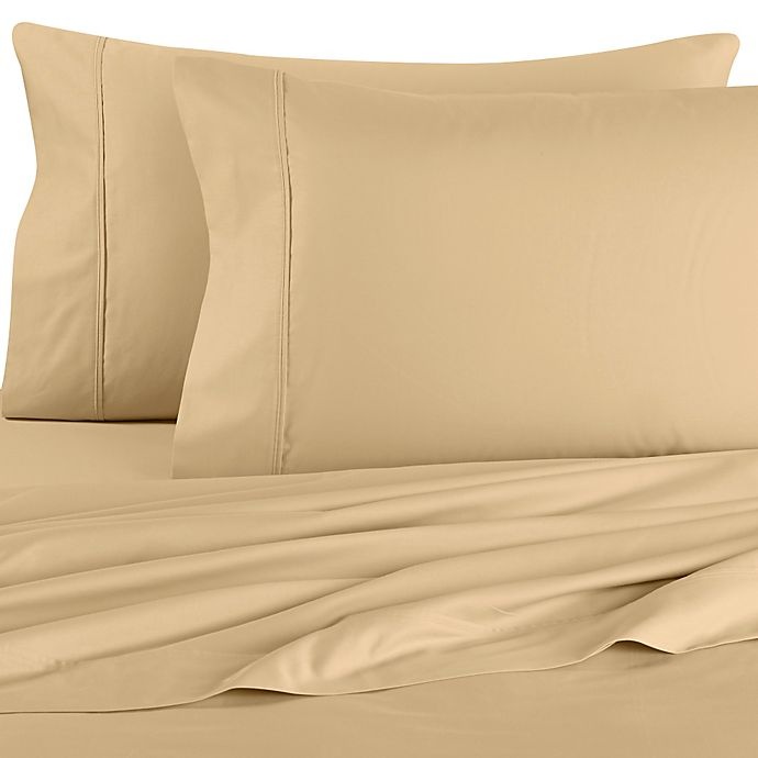 slide 1 of 1, Brookstone BioSense 500-Thread-Count King Pillowcases - Honey, 2 ct