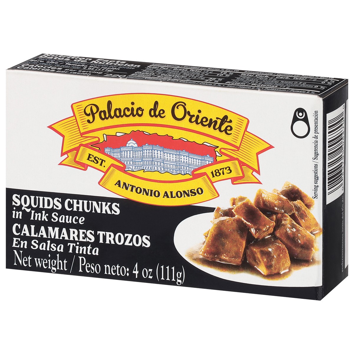 slide 5 of 9, Palacio de Oriente Squids Chunks in Ink Sauce 4 oz, 4 oz