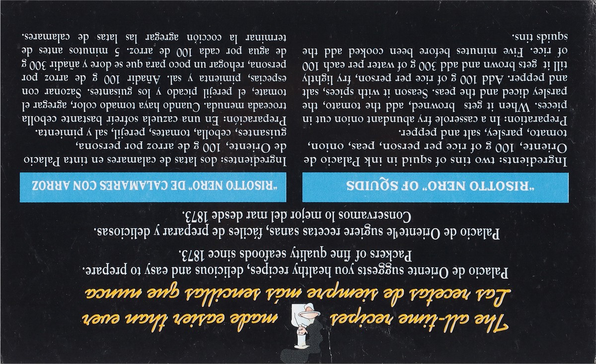 slide 4 of 9, Palacio de Oriente Squids Chunks in Ink Sauce 4 oz, 4 oz