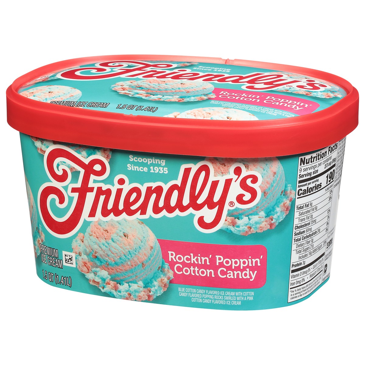 slide 8 of 9, Friendly's Premium Carnival Cotton Candy Ice Cream 1.5 qt, 1.5 qt