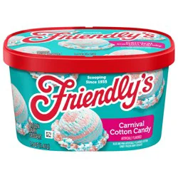 Friendly's Premium Carnival Cotton Candy Ice Cream 1.5 qt