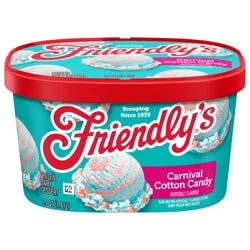 Friendly's Premium Carnival Cotton Candy Ice Cream 1.5 qt