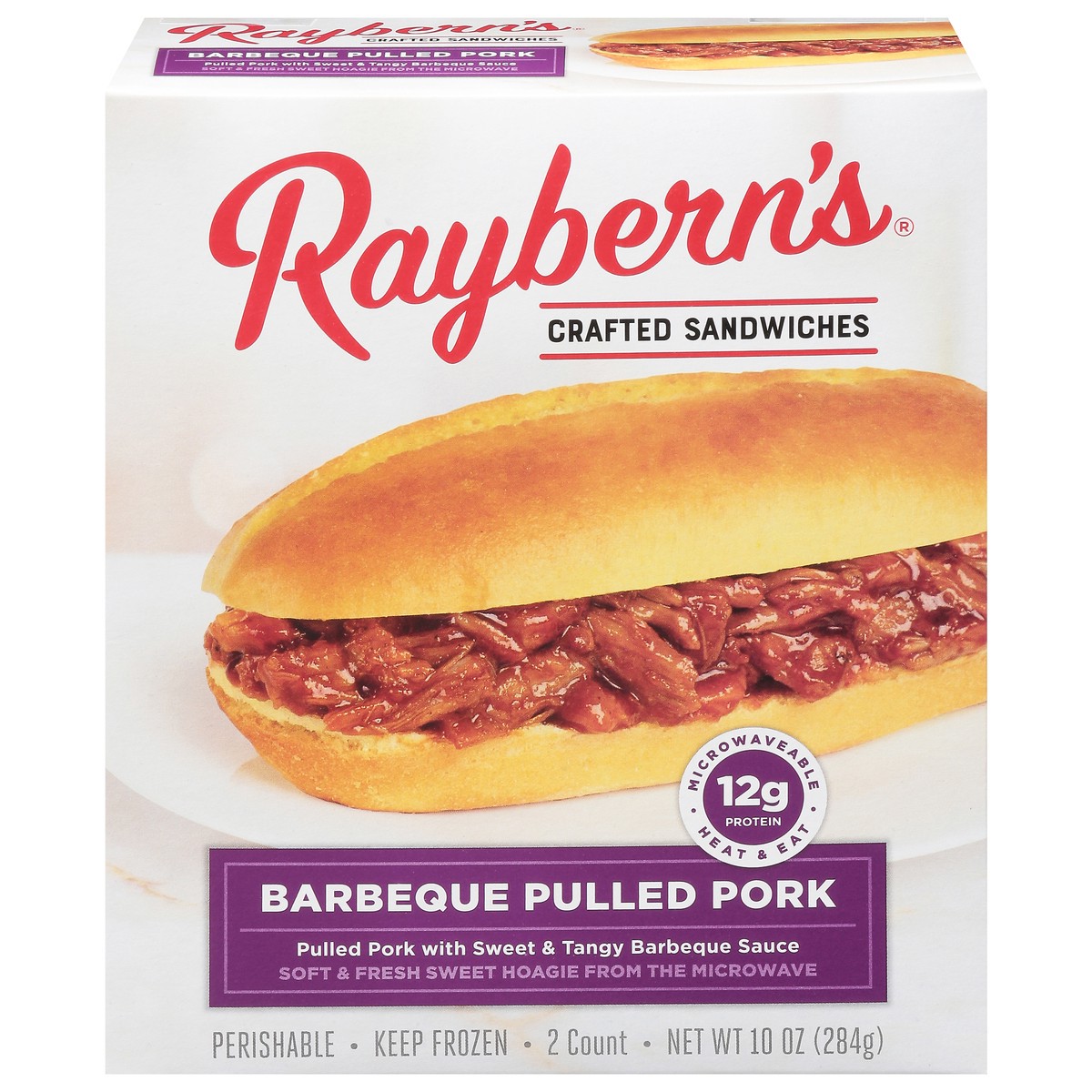 slide 1 of 17, Raybern's Crafted Barbeque Pulled Pork Sandwiches 2 ea, 2 ct