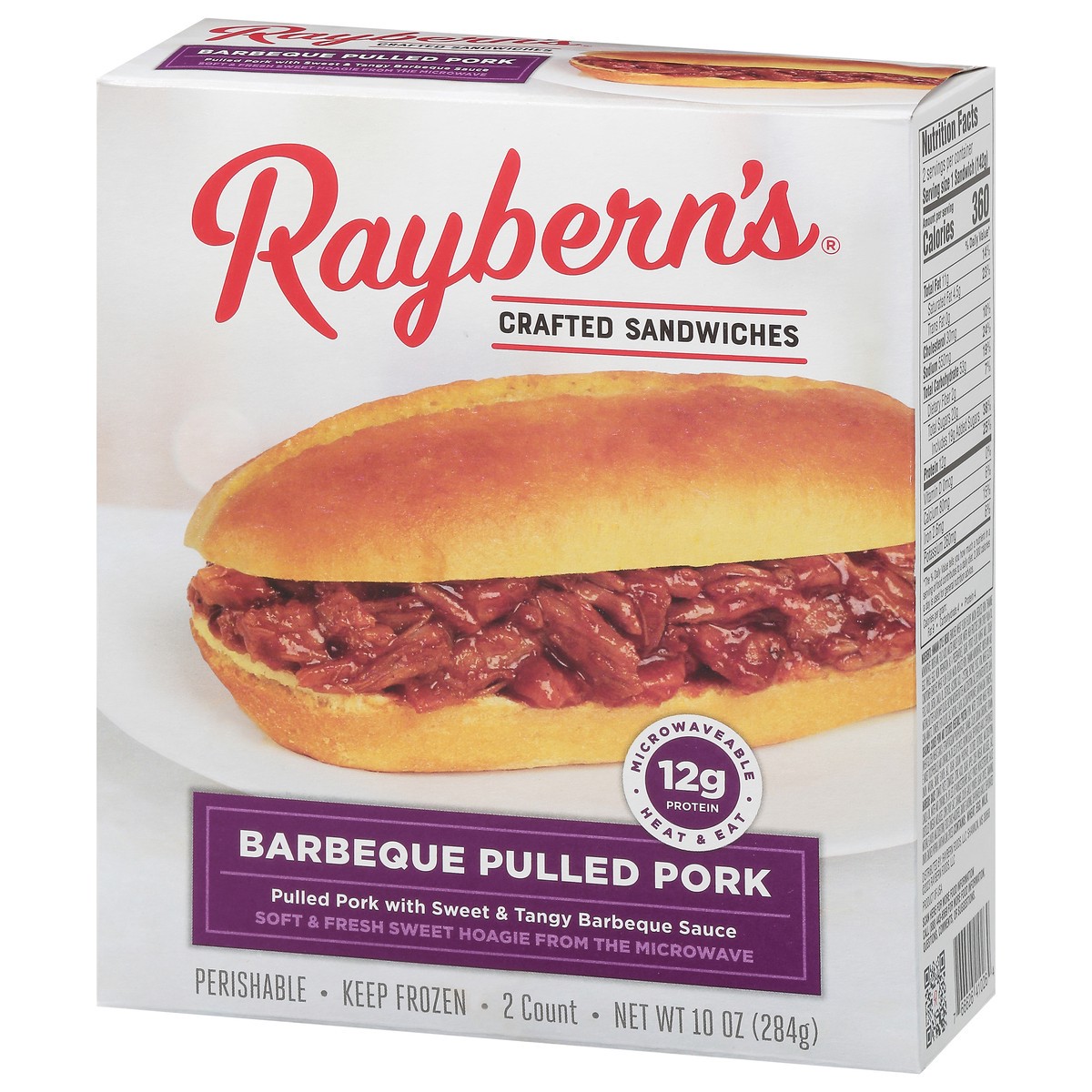 slide 4 of 17, Raybern's Crafted Barbeque Pulled Pork Sandwiches 2 ea, 2 ct