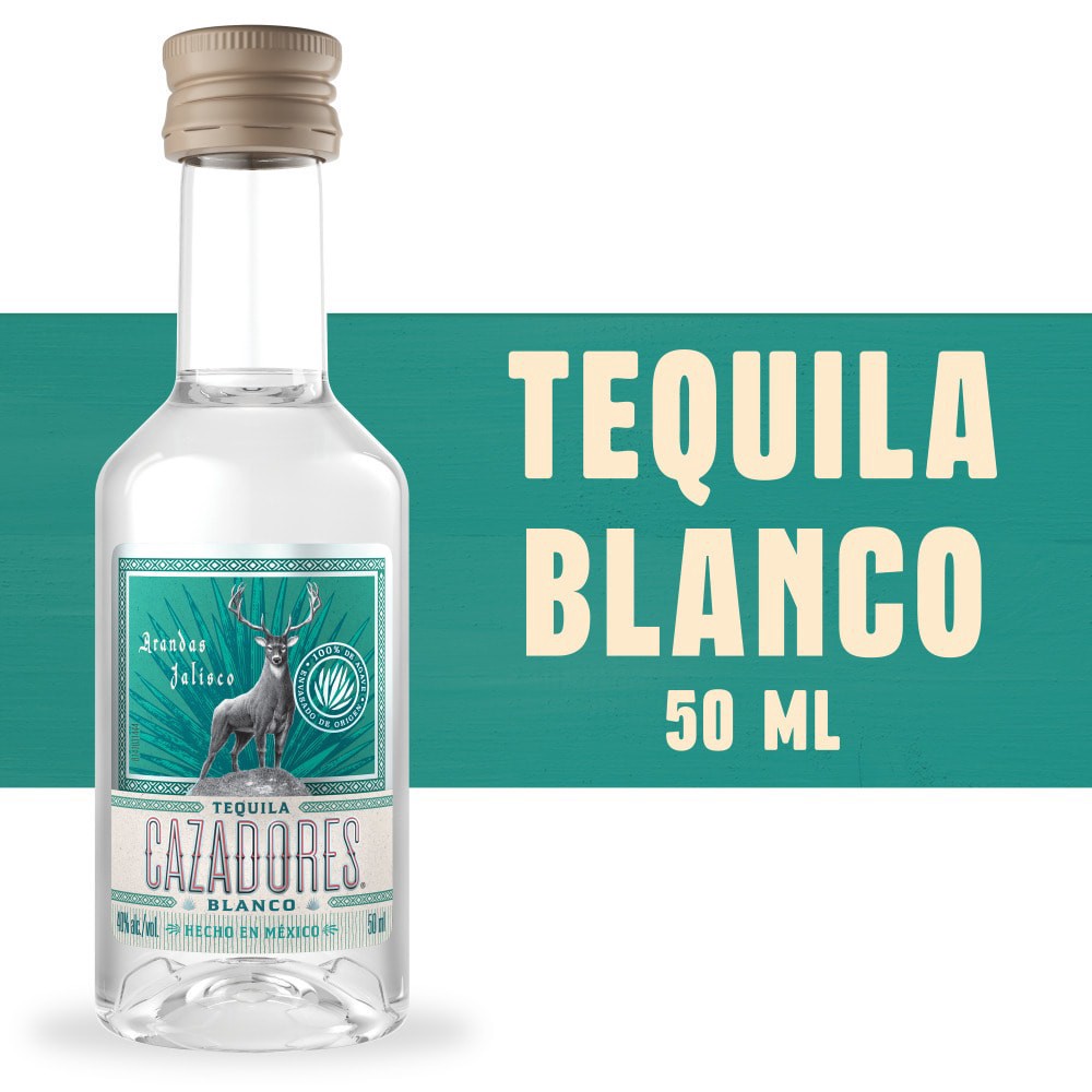 slide 3 of 6, Cazadores Blanco Tequila, 50 ml