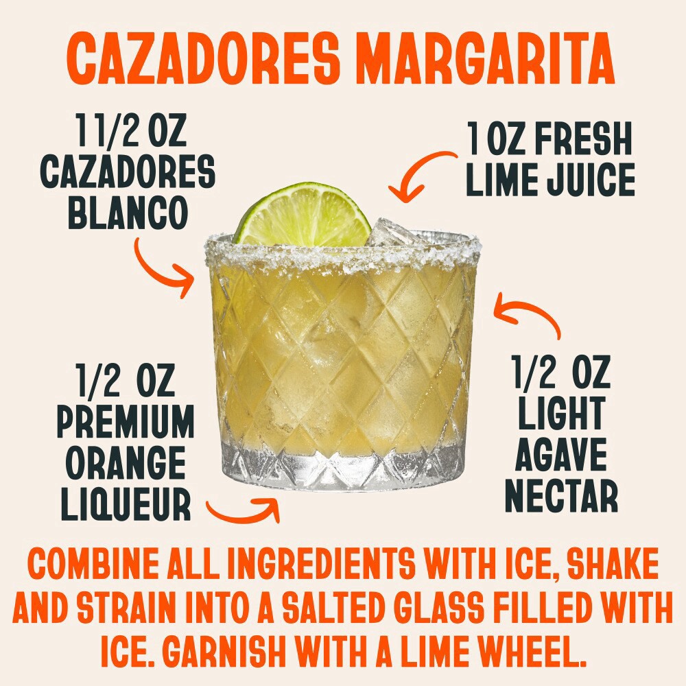 slide 5 of 6, Cazadores Blanco Tequila, 50 ml