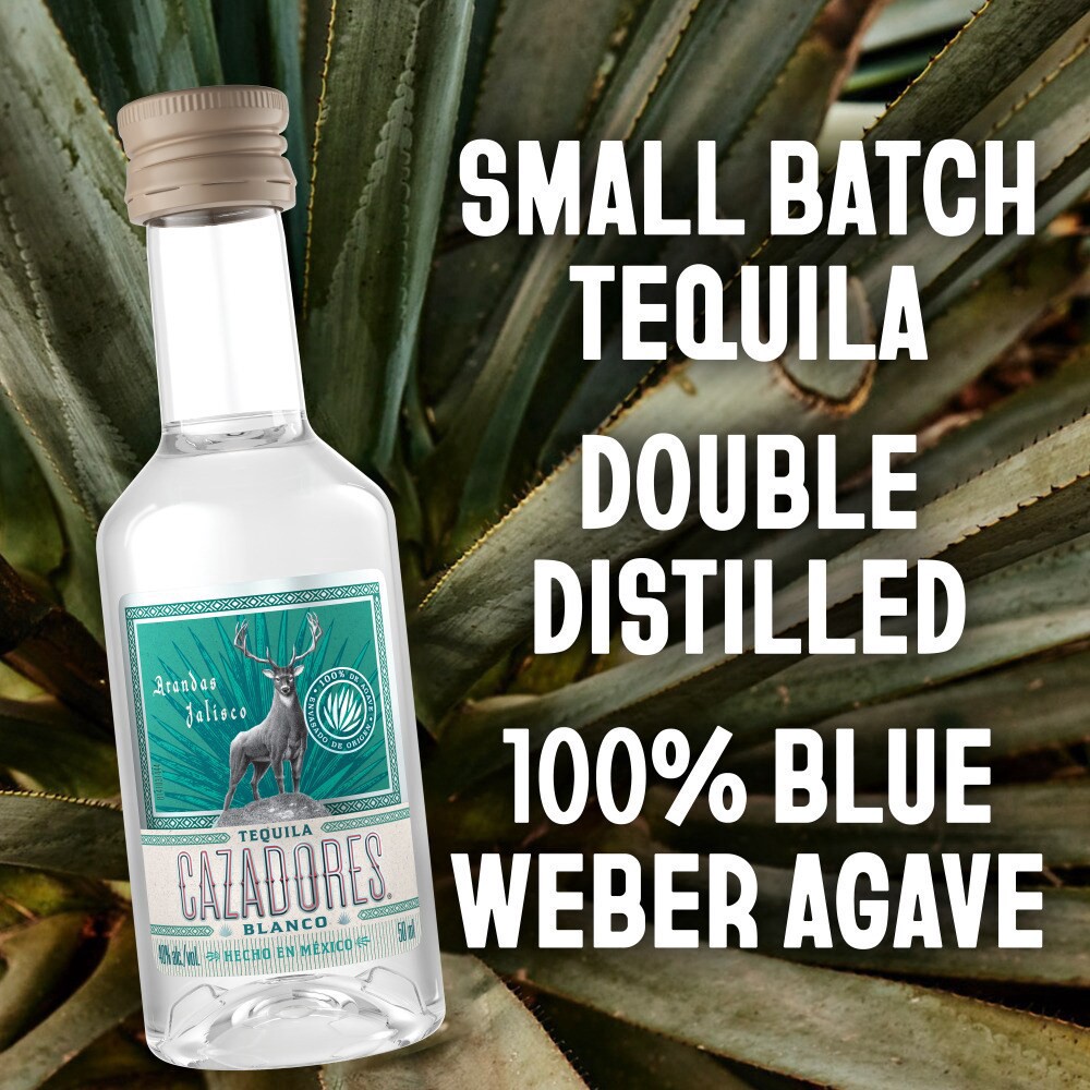 slide 2 of 6, Cazadores Blanco Tequila, 50 ml