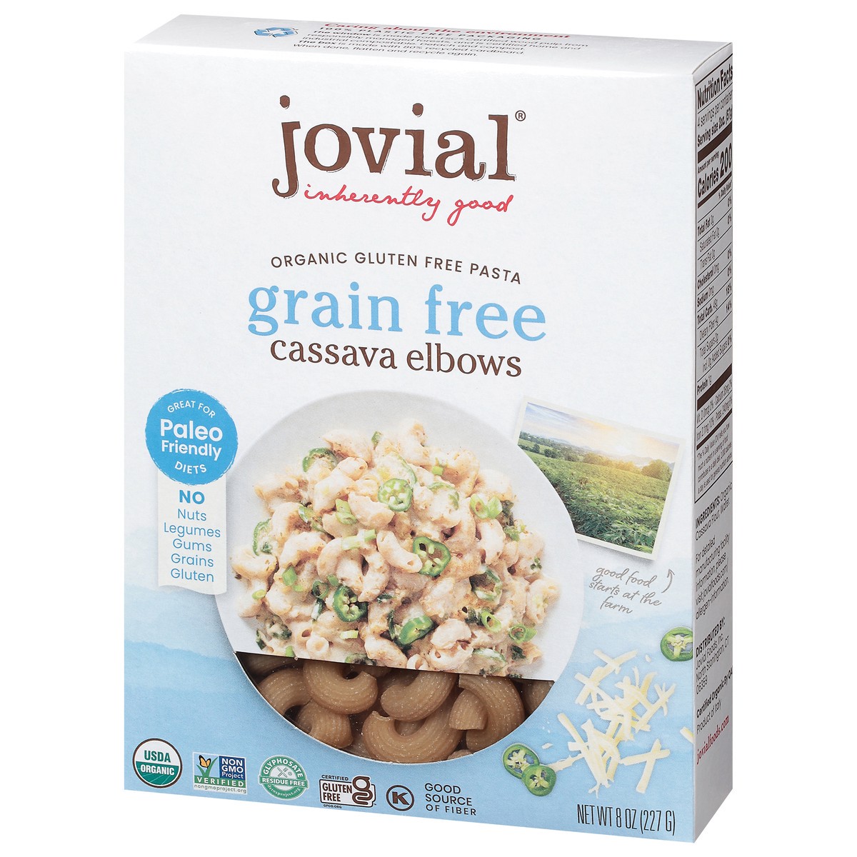 slide 3 of 9, Jovial Grain Free Cassava Elbows Pasta 8 oz, 8 oz