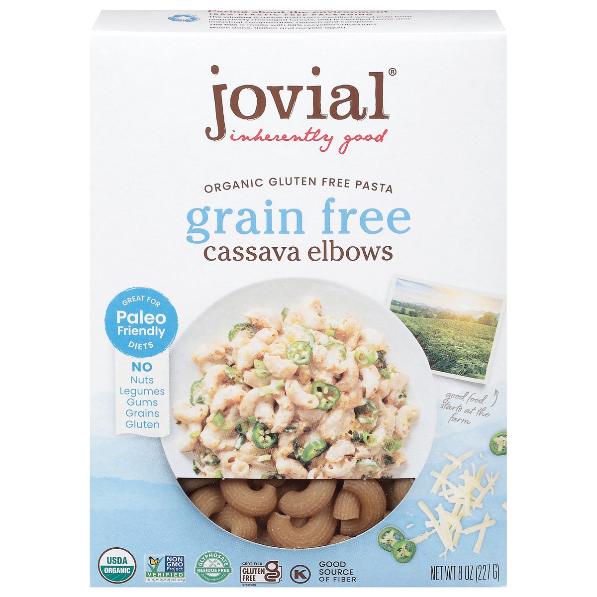 slide 1 of 9, Jovial Grain Free Cassava Elbows Pasta 8 oz, 8 oz