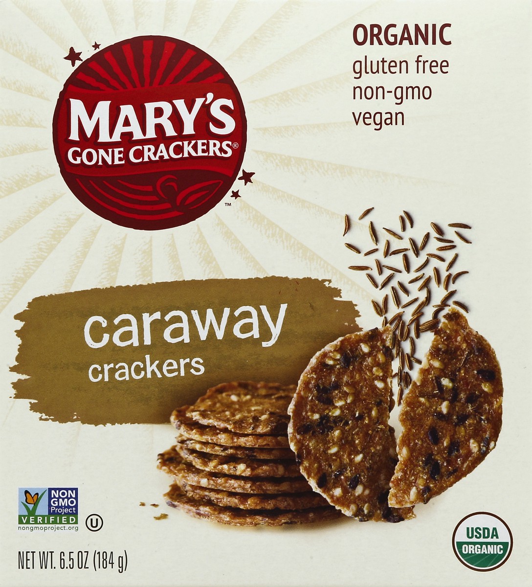 slide 2 of 4, Mary's Gone Crackers Caraway Crackers, 6.5 oz