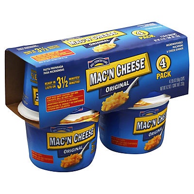 slide 1 of 1, Hill Country Fare Original Macn Cheese, 4 ct