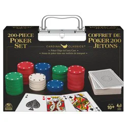 Spin Master Professional Texas Hold ‘Em Poker Set, Classic Game with 200 Dual-Toned Chips and Cards in an Aluminum Case