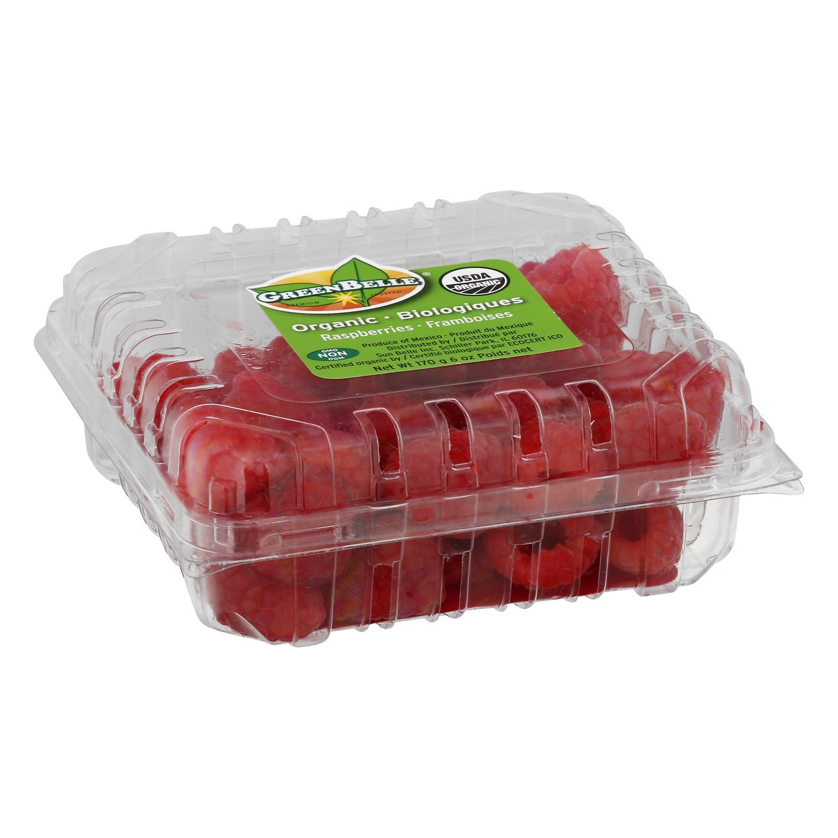 slide 4 of 9, GreenBelle Organic Raspberries 170 gr, 170 g