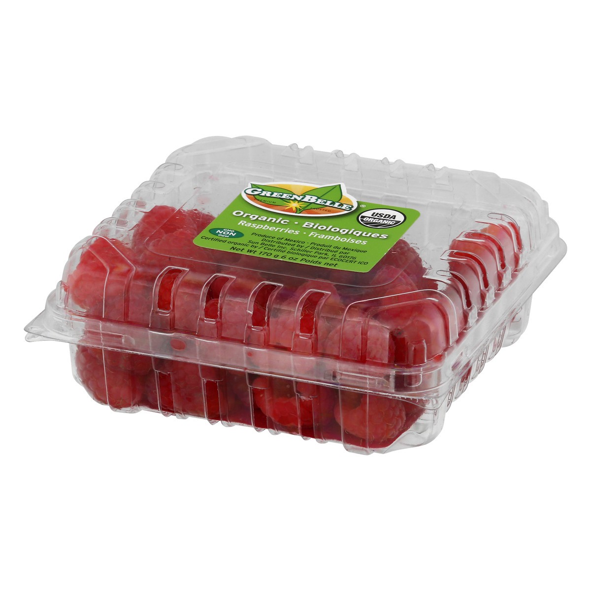 slide 7 of 9, GreenBelle Organic Raspberries 170 gr, 170 g